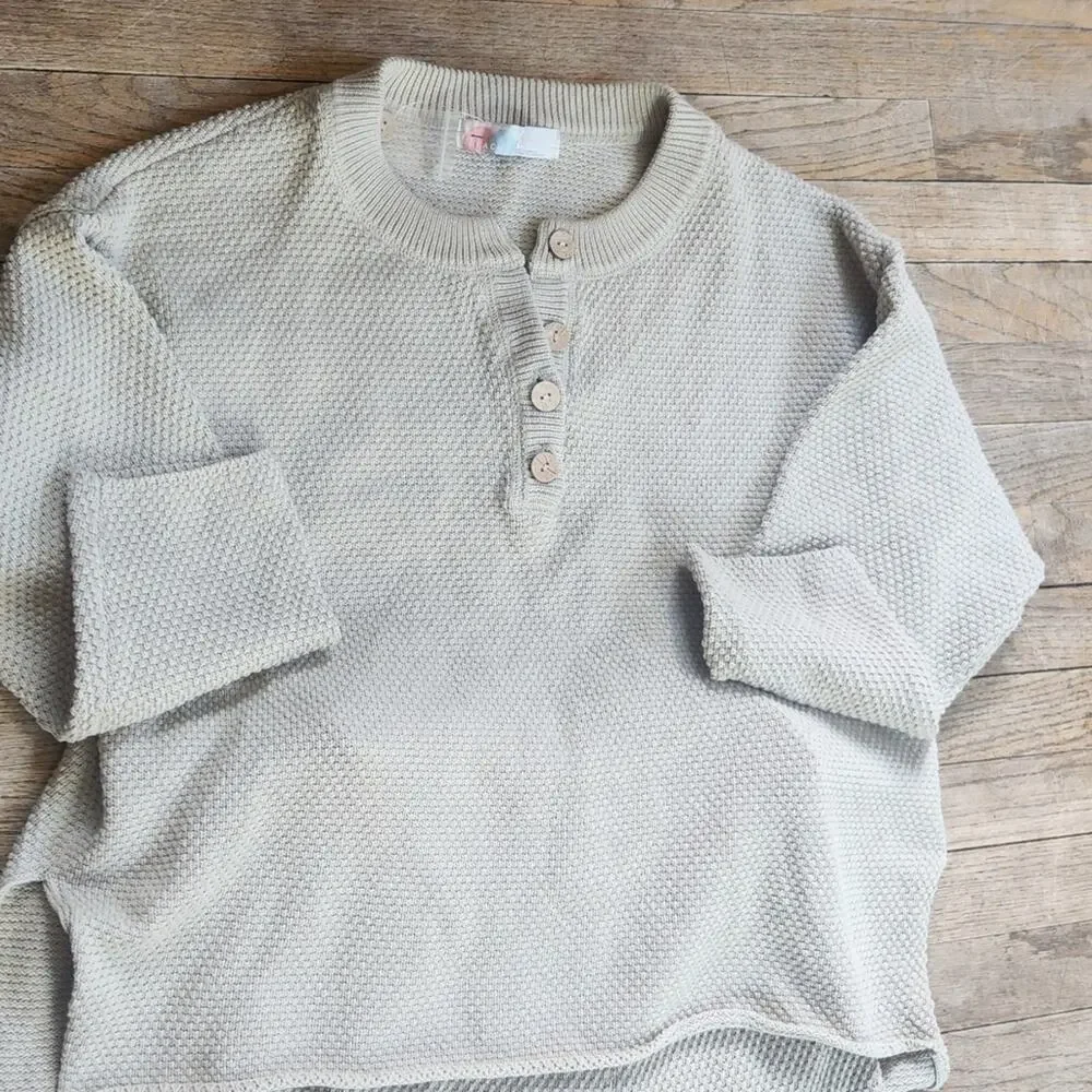 Free People Haliee Sweater Set Sz Small New BIEGE - Picture 3 of 6